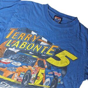 Vtg 2003 Terry Labonte Kellogg Tony the Tiger T-Shirt Med Hendrick NASCAR Blue